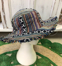 Load image into Gallery viewer, Cotton Gheri  Stripe Hat
