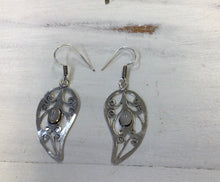 Load image into Gallery viewer, Alaia Leaf and Stone Earrings
