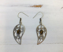 Load image into Gallery viewer, Alaia Leaf and Stone Earrings
