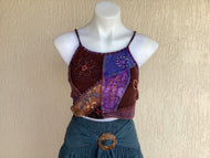 Cotton Patch/Embroidered Crop Singlet