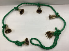 Load image into Gallery viewer, Brass bells with coloured rope
