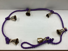 Load image into Gallery viewer, Brass bells with coloured rope
