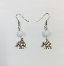 Load image into Gallery viewer, White Howlite Bead &amp; Charm Earrings by Nev
