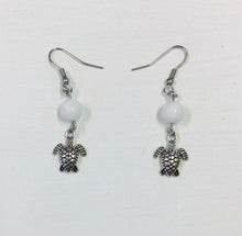 Load image into Gallery viewer, White Howlite Bead &amp; Charm Earrings by Nev
