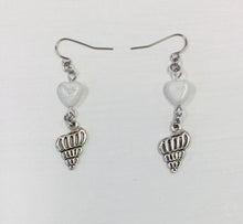 Load image into Gallery viewer, White Howlite Bead &amp; Charm Earrings by Nev
