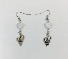 Load image into Gallery viewer, White Howlite Bead &amp; Charm Earrings by Nev
