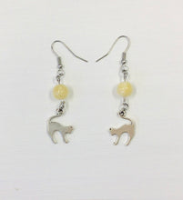 Load image into Gallery viewer, Yellow Topaz Bead &amp; Charm Earrings by Nev
