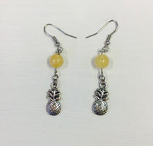 Load image into Gallery viewer, Yellow Topaz Bead &amp; Charm Earrings by Nev
