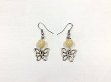 Load image into Gallery viewer, Yellow Topaz Bead &amp; Charm Earrings by Nev
