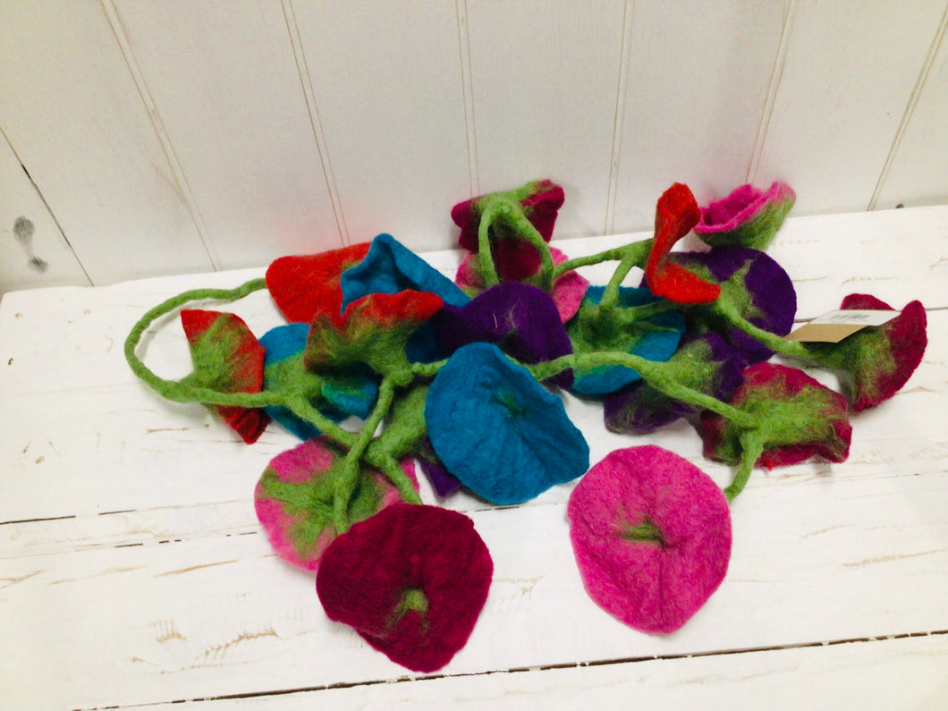 Wool Felt MulticolourFlower Vine