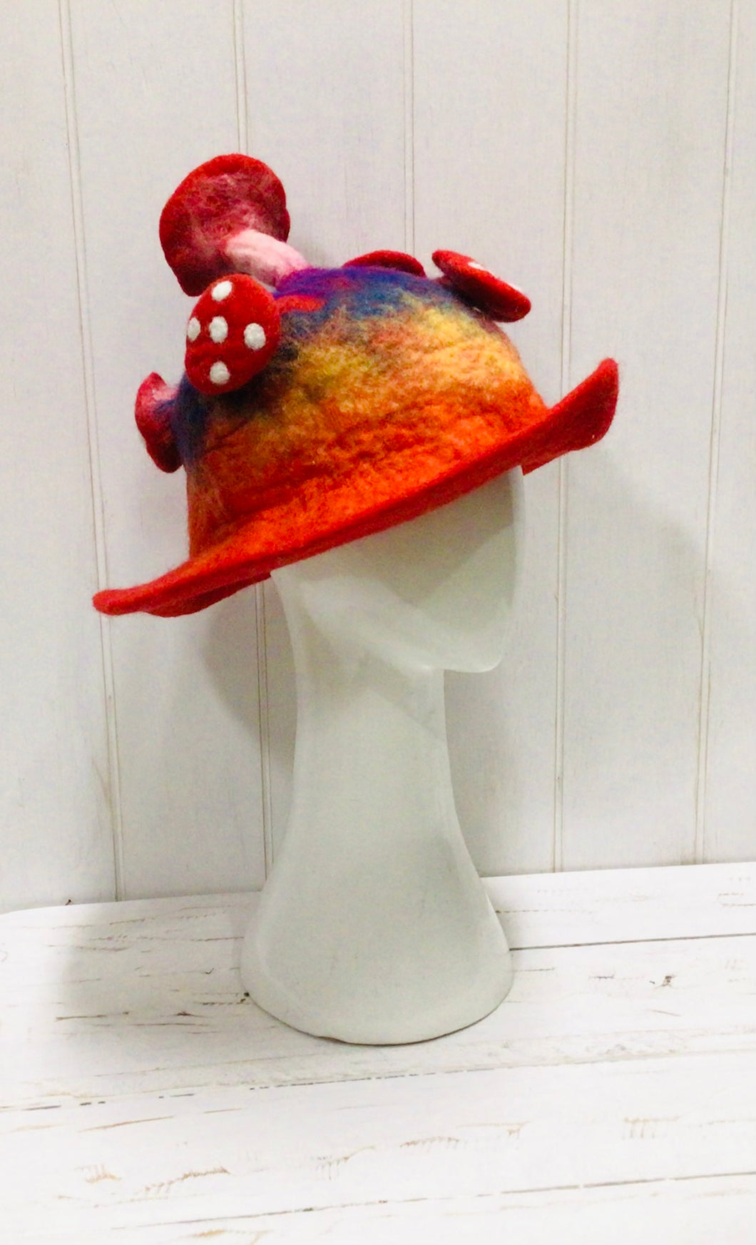 Funky Mushroom Wool Felt Hat