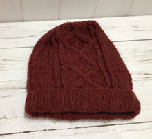 Load image into Gallery viewer, Wool Diamond Cable Knit Beanie
