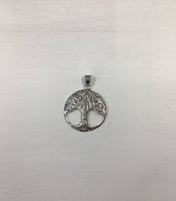 Load image into Gallery viewer, Tree of Life Round Sterling Silver Pendant
