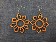 Rosewood New Age Flower Earrings by Nev