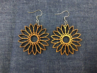 Rosewood Many Petals Flower Earrings by Nev
