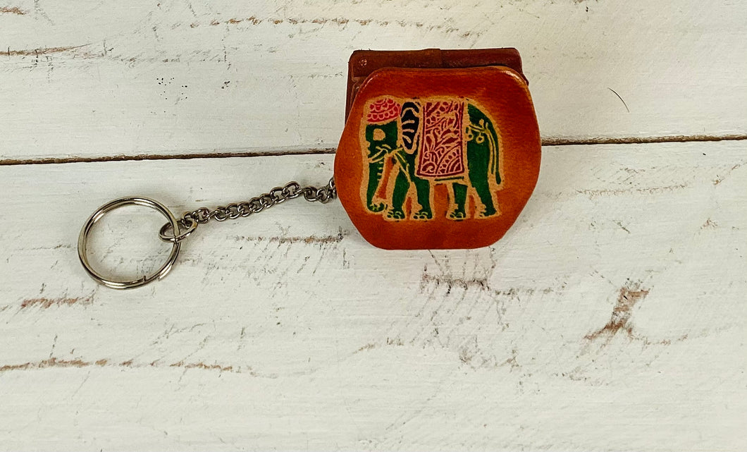 Leather Mini Purse Keyring