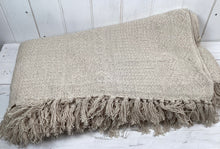 Load image into Gallery viewer, Woven Cotton Fringed Blanket/Throw
