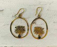 Load image into Gallery viewer, Nitara Brass Tree Earrings
