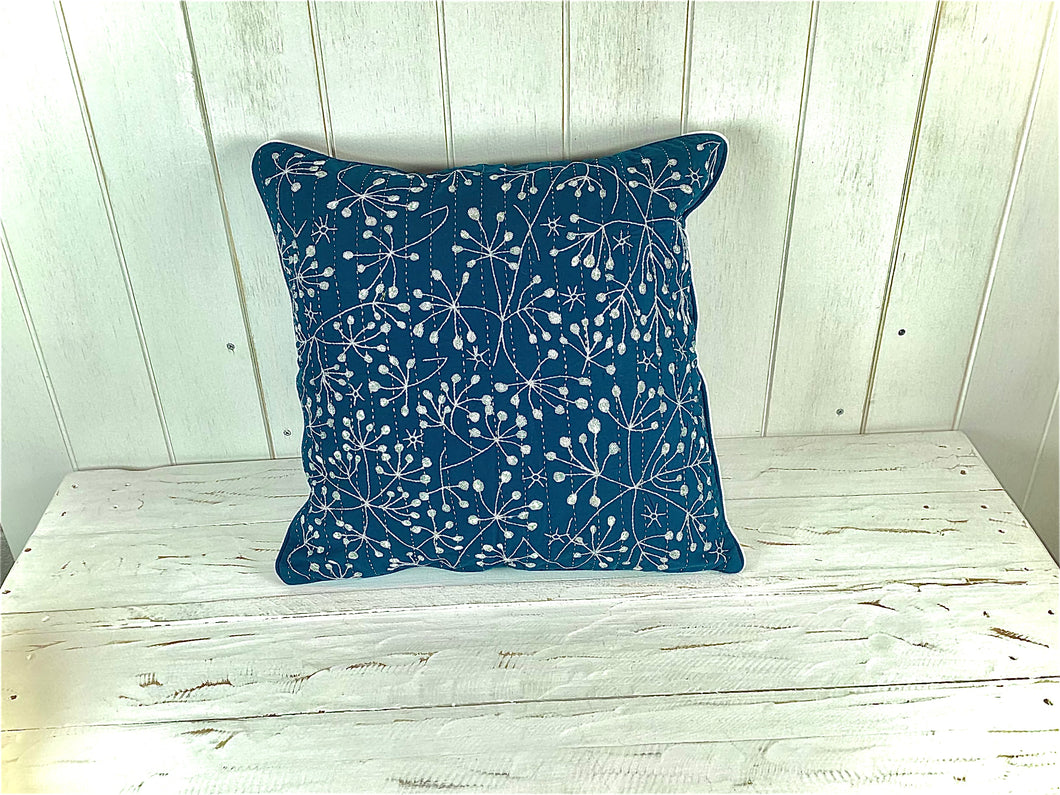 Teal Dandelion Cushion Cover