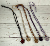 Macrame Stone Holder Necklace