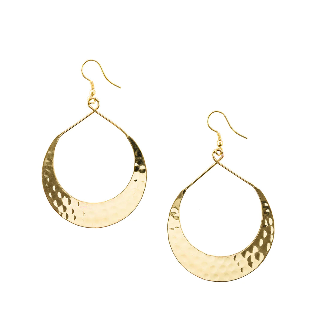 Lunar Crescent Earrings - Gold