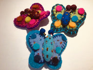 Butterfly Wool Felt Brooch