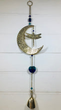 Load image into Gallery viewer, Moon and Dragonfly Brass Mobile
