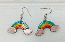 Load image into Gallery viewer, Rainbow  Hand Painted Earrings NEV

