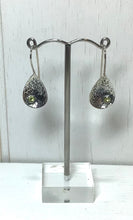 Load image into Gallery viewer, Tear Drop with stone inlay Sterling Silver Earrings
