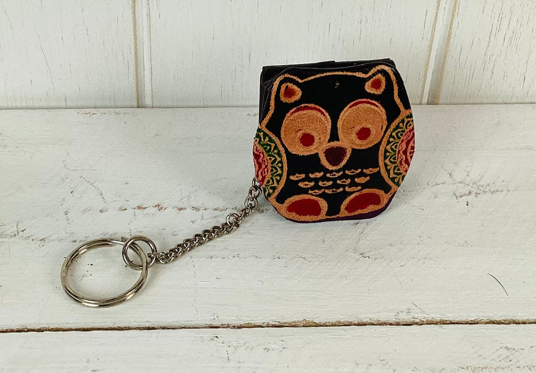 Leather Mini Purse Keyring