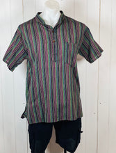 Load image into Gallery viewer, Mandarin stripe Cotton Shirt
