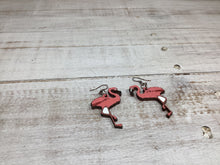 Load image into Gallery viewer, Wooden Flamingo Earrings NEV
