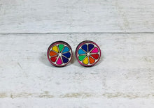 Load image into Gallery viewer, Stud Wooden Earrings NEV
