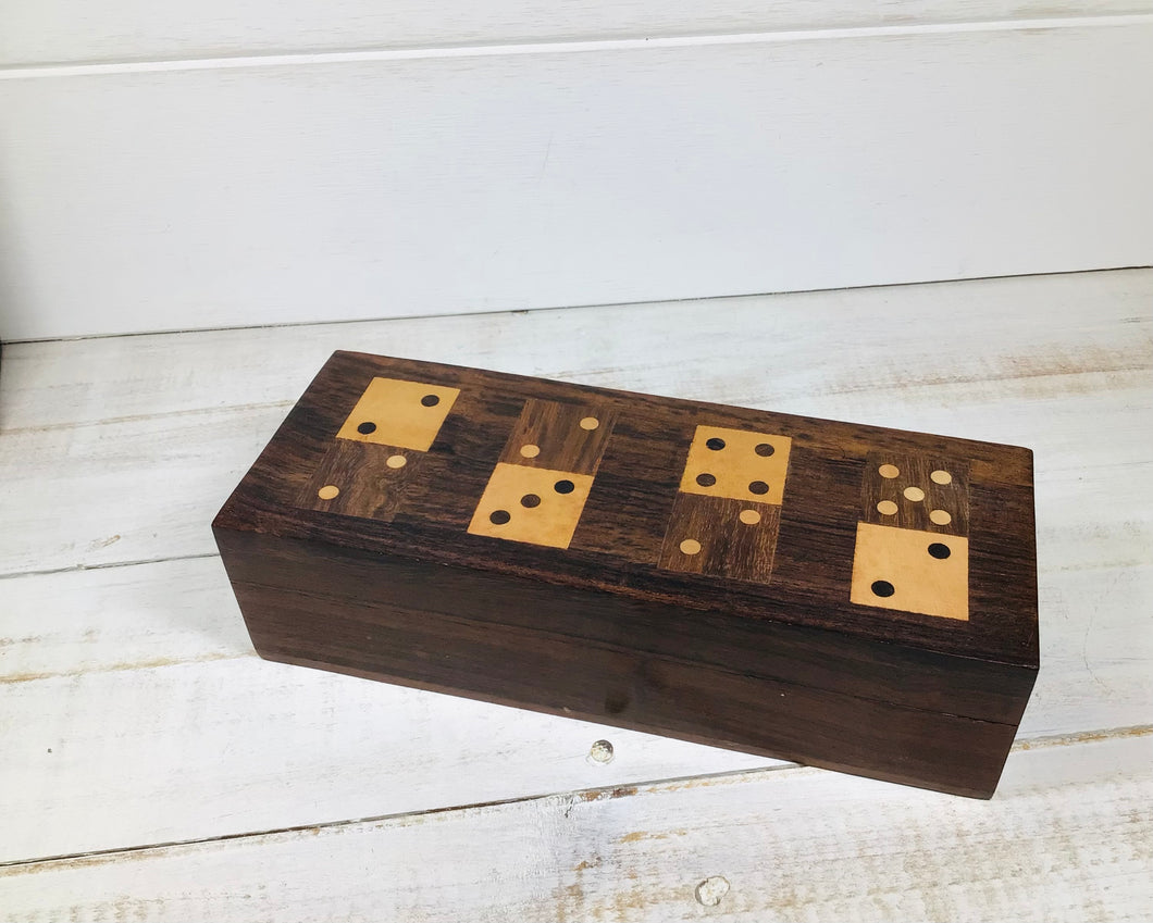 Wooden Dominos in Box