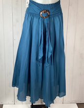Load image into Gallery viewer, Cotton Long Coconut Buckle Skirt
