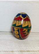 Patterned Wood Egg Shaker