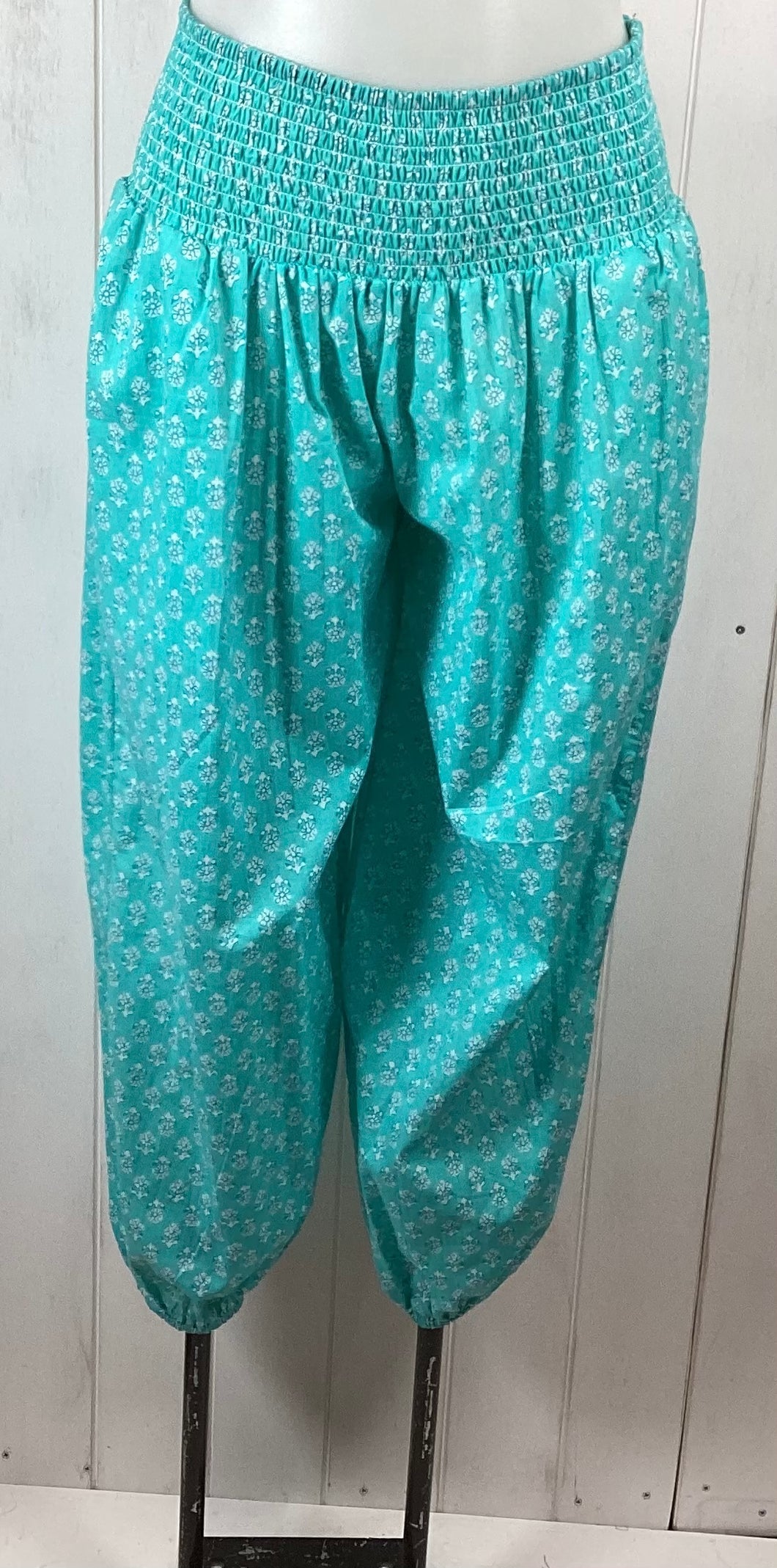 Hazel Pants Aqua Daisy