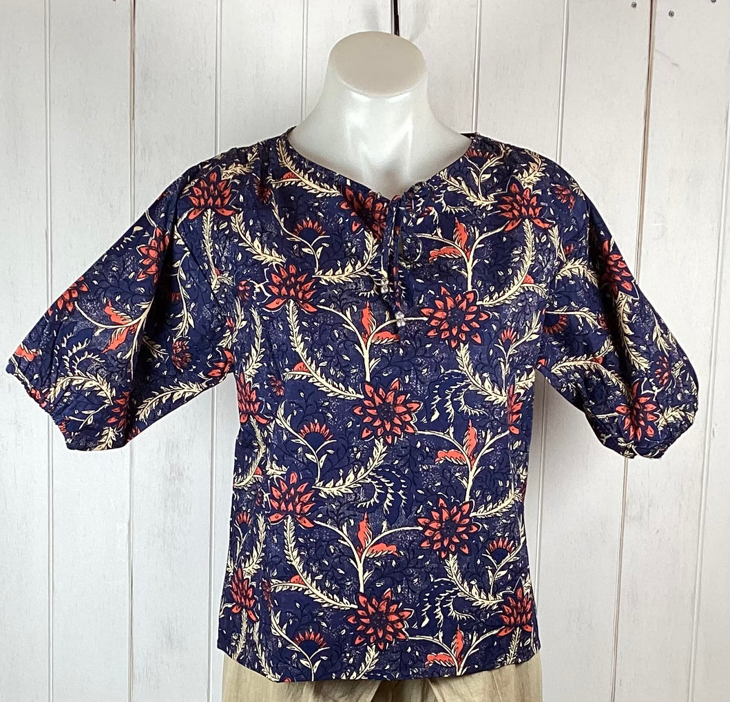 McKenzie Navy Raspberry Top