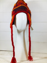 Load image into Gallery viewer, Wool Beanie with Ear Flaps and Plaited Top
