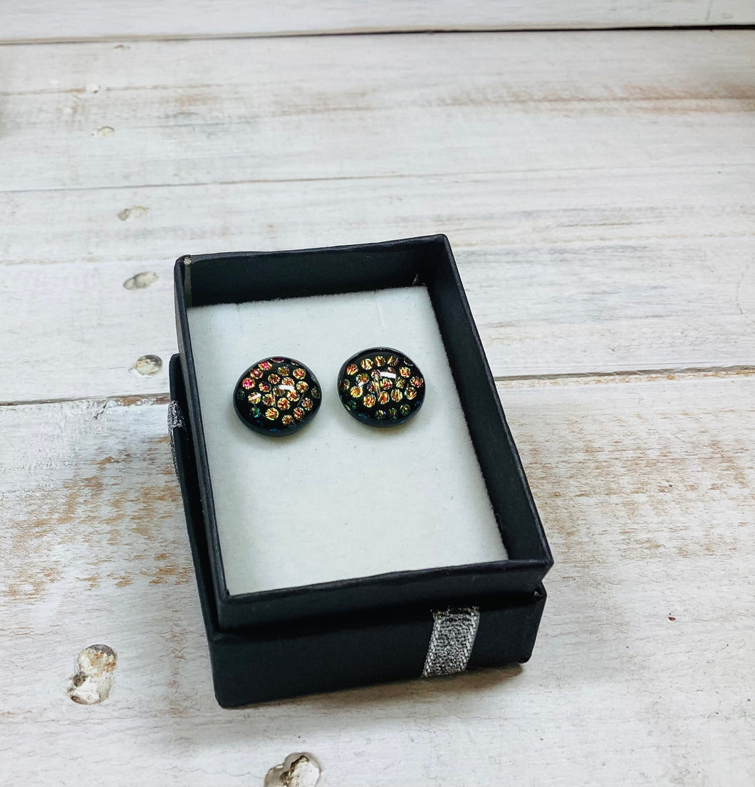 Dichroic Stud Nev Earrings