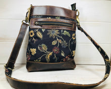 Load image into Gallery viewer, Canvas and Leather Cross Body Shoulder Bag
