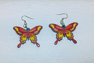 Wood Butterfly Earrings NEV