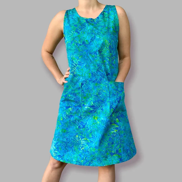 Darwin Dress Turquoise Pansy